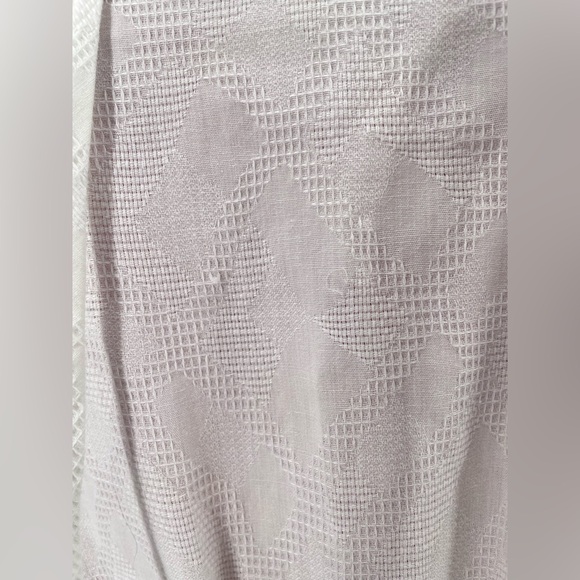 Vintage Crisp White Drop Waist Midi Dress With Neckline Ties & Tie Belt - Picture 9 of 15